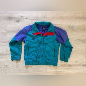 Columbia Green and Purple Ski Jacket “Powder Keg”